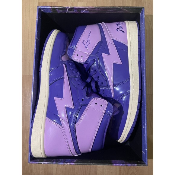 Reves Paris x Air Kiy 85 Hi Purple Runtz 420 Edition Size Men 12 Shoes Leather - Picture 1 of 15